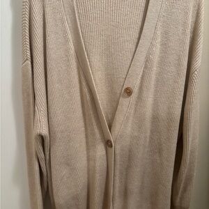 Tahari Light Beige Women's Cardigan Sweater